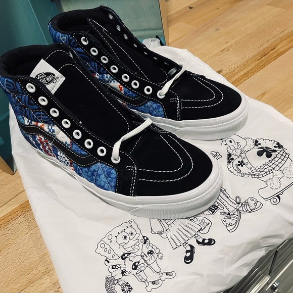 VANS Sk8-HI Spongebob Sandy Liang Patchwork Women's US 9.5 8.5 - Picture 4 of 11